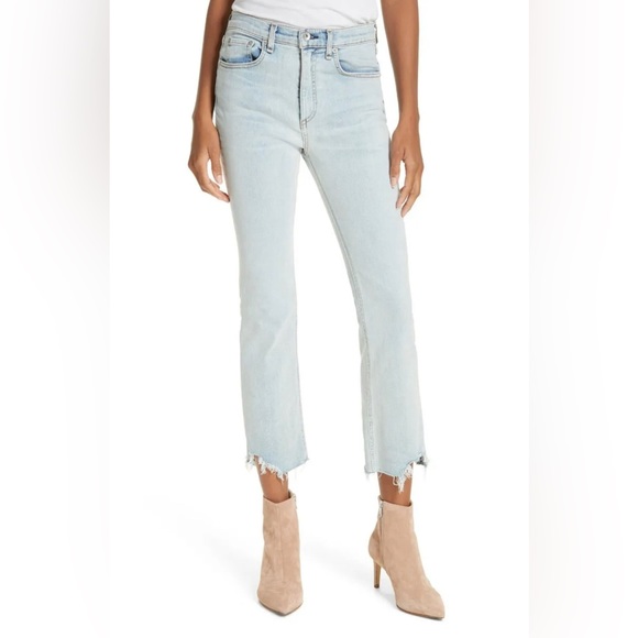 rag & bone Denim - Rag & Bone Hana High Rise Ankle Bootcut Jeans In Clean Lynn | Size 29, 30, 31